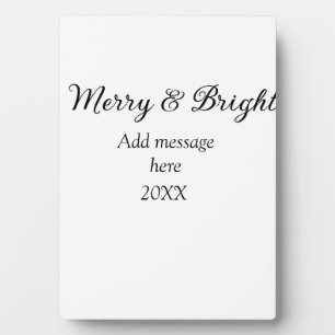 Plaque Photo Joyeux et brillant Noël vacances ajouter année de