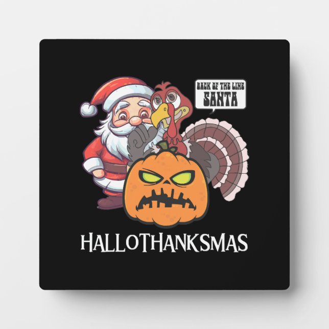 Plaque Photo Joyeux Hallothanksmas (Devant)