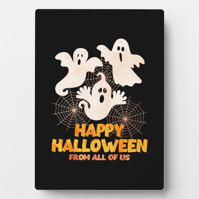 Plaque Photo Joyeux Halloween de nous tous (Devant)