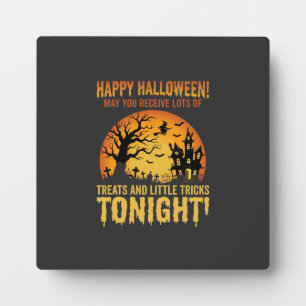 Plaque Photo Joyeux Halloween Maison Hantée Trick or Treat