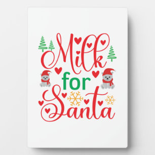 Plaque Photo Joyeux Lait De Noël Pour Père Noël