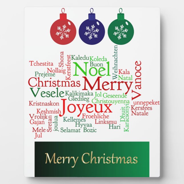 Plaque Photo Joyeux Noël (Devant)