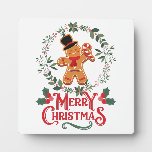 Plaque Photo Joyeux Noël (Devant)