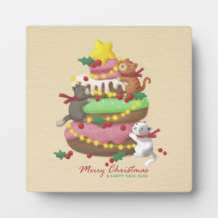 Plaque Photo Joyeux Noël : Cats & Sweets Illustration