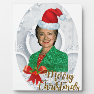 Plaque Photo joyeux Noël Hillary clinton
