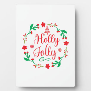 Plaque Photo Joyeux Noël Holly Jolly