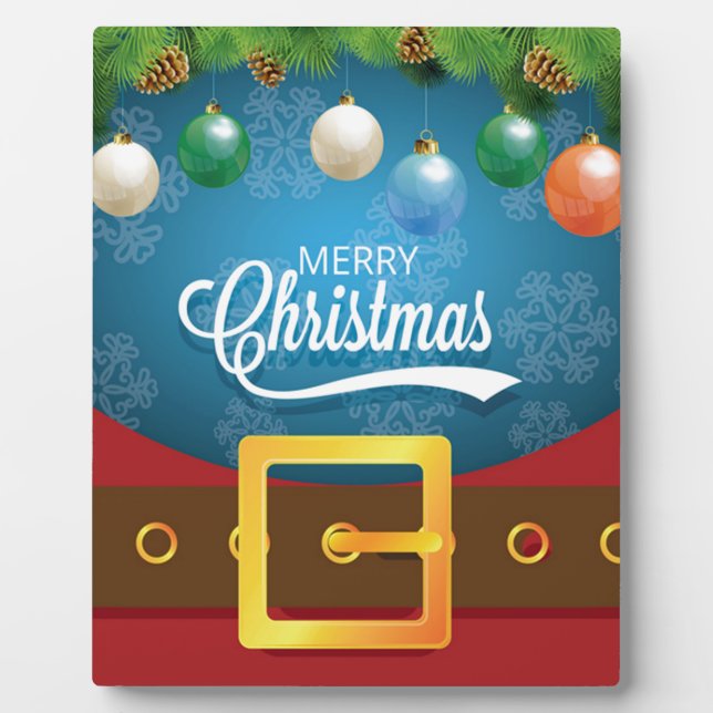 Plaque Photo Joyeux Noël Père Noël (Devant)