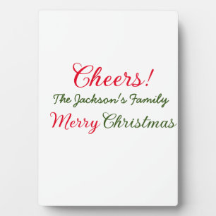Plaque Photo joyeux noël vœux ajouter nom de famille texte phot