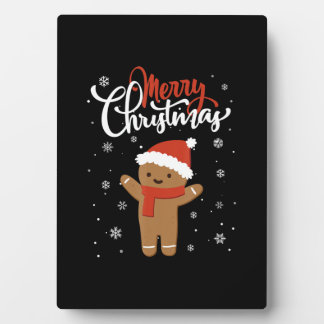 Plaque Photo Joyeux pain d'épices de Noël | cookie de noël