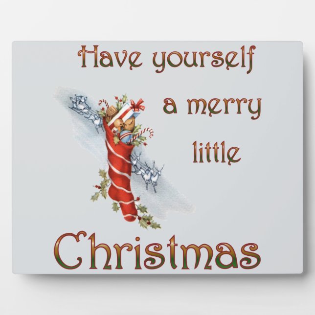 Plaque Photo Joyeux petit bas de Noël (Devant)