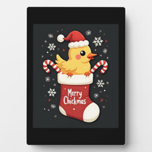 Plaque Photo Joyeux poulet de Noël