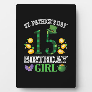 Plaque Photo Joyeux St Patrick's Day 15 ans Anniversaire Lepre