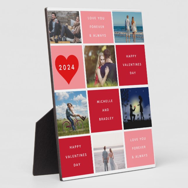 Plaque Photo Joyeux Valentines Jour 6 Grille photo Sherpa (Côté)