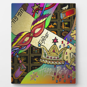 Plaque Photo Judaica Purim Esther Célébration Art Imprimer