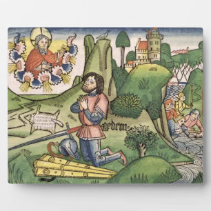 Plaque Photo Judges 6 36 Gideon puts out the fleece, from the '