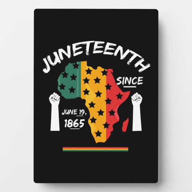 Plaque Photo Juneteenth Depuis le 19 juin 1865 T-shirt Free Ish (Devant)