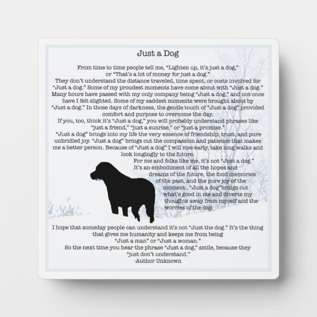 Plaque Photo Juste un citation de chien - Black Labrador - cita (Devant)