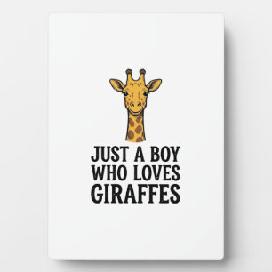 Plaque Photo Juste un garçon qui aime les girafes T-shirt giraf