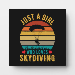 Plaque Photo juste une fille qui aime le parachutisme