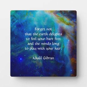 Plaque Photo Kahlil Gibran sur Terre