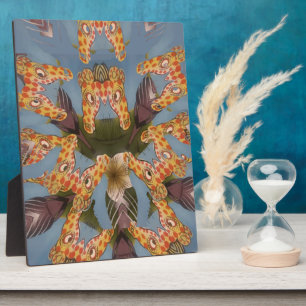 Plaque Photo Kaleidoscope Giraffe Mandala : Safari Art Abstrait
