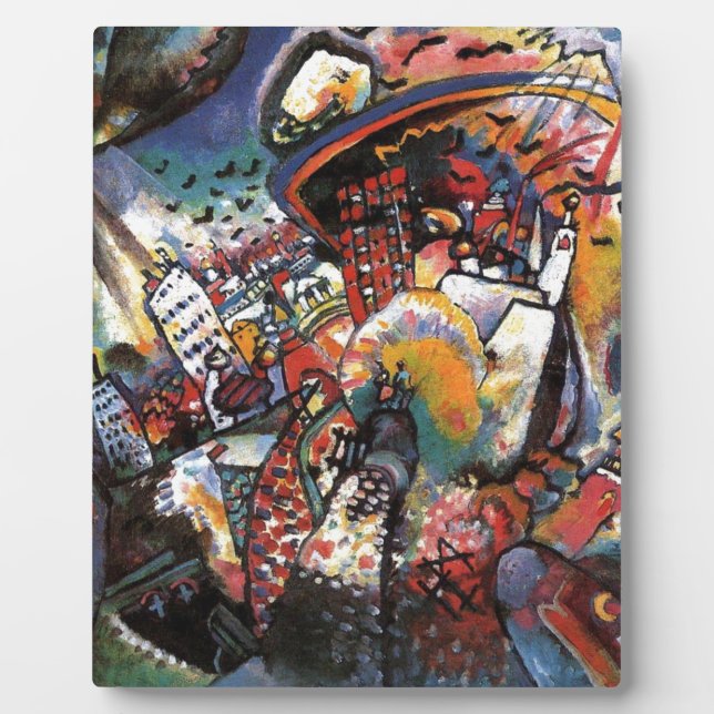 Plaque Photo Kandinsky Moscou I Cityscape peinture Abstraite (Devant)