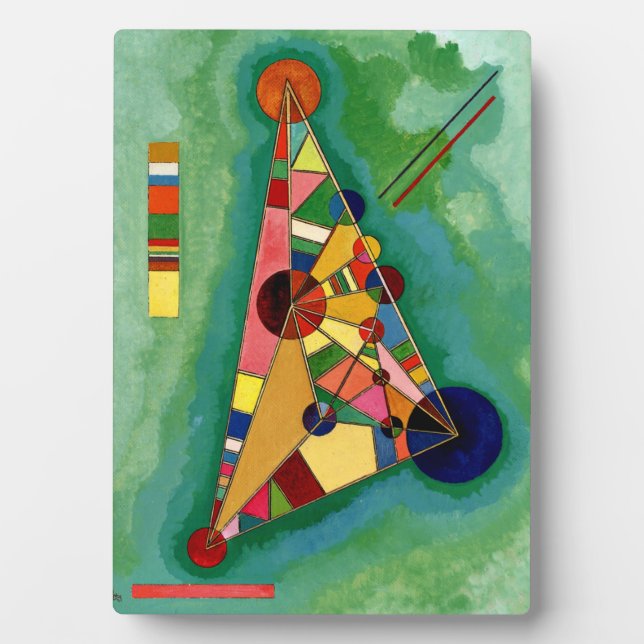 Plaque Photo Kandinsky - Triangle multicolore (Devant)
