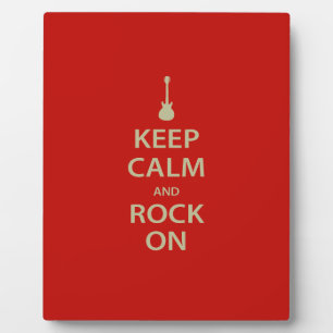 Plaque Photo Keep Calm and Rock On !