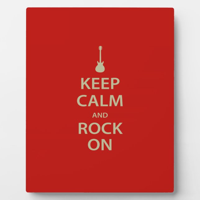 Plaque Photo Keep Calm and Rock On ! (Devant)