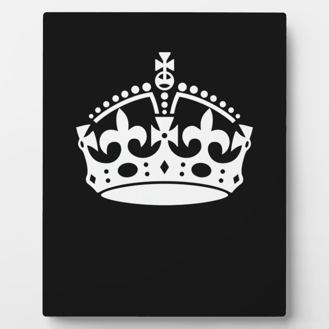 Plaque Photo KEEP CALM CROWN on Black Decor (Devant)