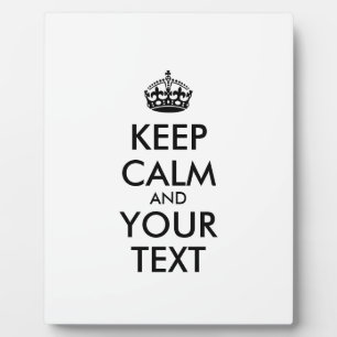 Plaque Photo KEEP CALM personnalisé et votre texte