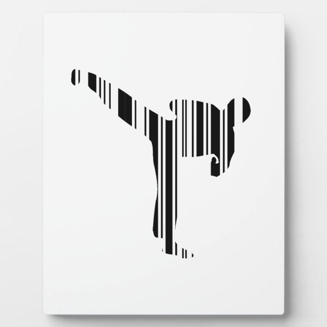Plaque Photo KICKBOXER BAR CODE Kickboxing Barcode Motif (Devant)