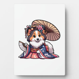 Plaque Photo Kimono pour chien Shetland Sheepdog