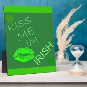 Plaque Photo Kiss Me Im Irish