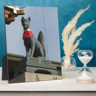 Plaque Photo Kitsune キ ツ ネ (Fox) avec Bijou à la bouche