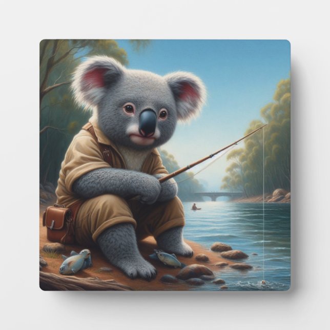 Plaque Photo Koala Fishing (Devant)