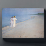 Plaque Photo Kroyer - Soirée d'été sur Skagen Beach<br><div class="desc">Soirée d'été à Skagen Southern Beach avec Anna Ancher et Marie Kroyer - Peder Severin Kroyer,  1893</div>