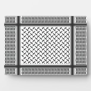 Plaque Photo Kuffiya en Jordanie noir et blanc