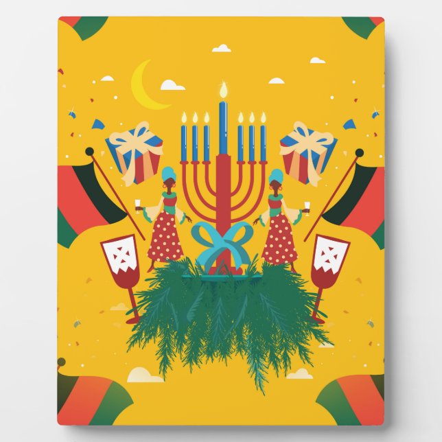 Plaque Photo Kwanzaa jaune (Devant)