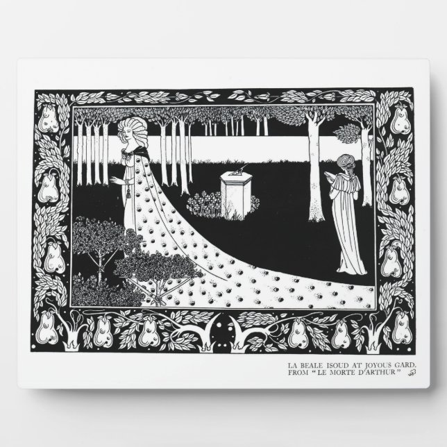 Plaque Photo La Beale Isoud à Joyous Gard, illustration de ' (Devant)