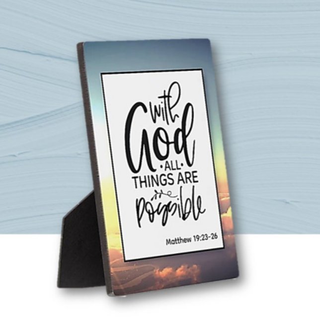 Plaque Photo La Bible Verse Basée Sur La Foi Tabletop (Créateur téléchargé)