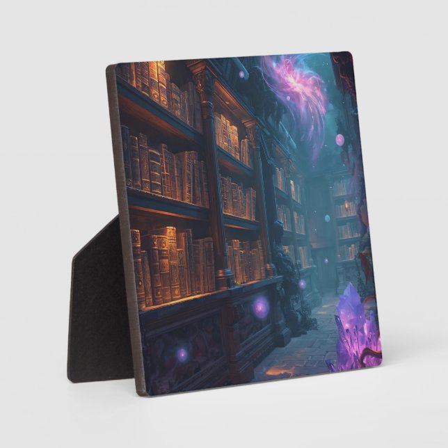 Plaque Photo La Bibliothèque Enchantée (Recto)