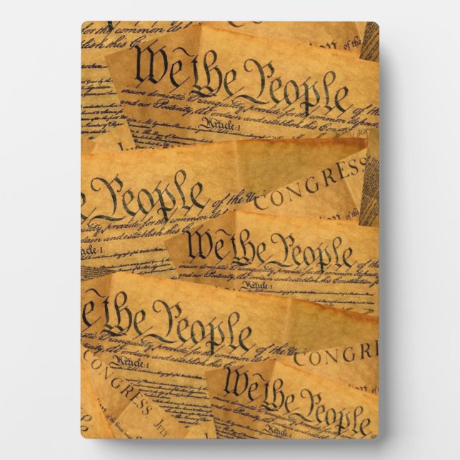 Plaque Photo La Constitution américaine (Devant)