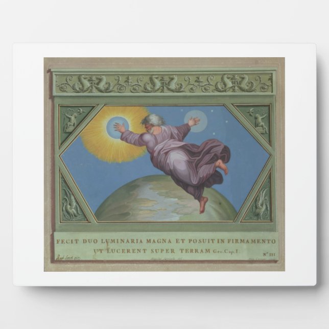 Plaque Photo La création de la lumière, illustration du Rapha (Devant)