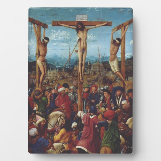Plaque Photo La Crucifixion par Van Eyck (Devant)