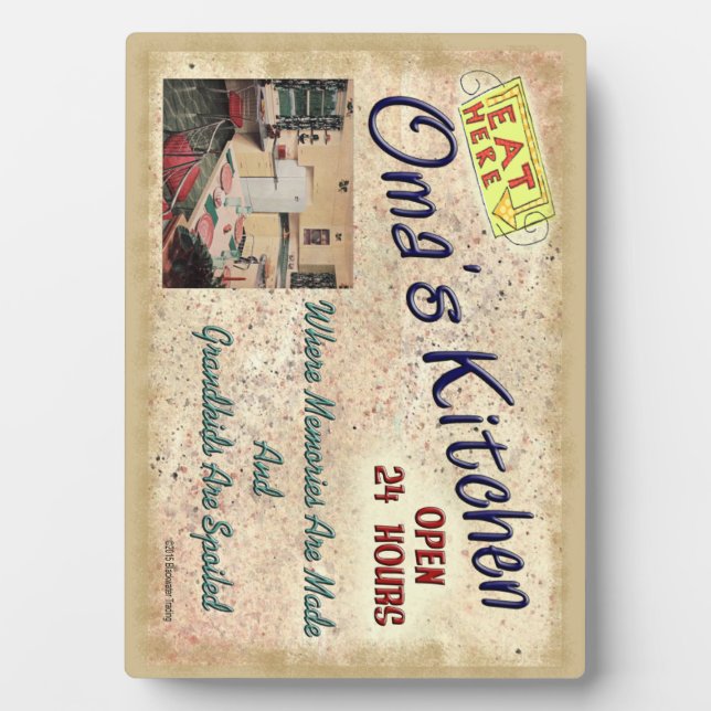 Plaque Photo La cuisine d'Oma où les petits-enfants sont gâtés  (Devant)