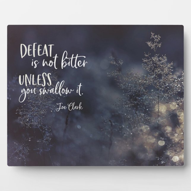 Plaque Photo La défaite n'est pas amère (Devant)