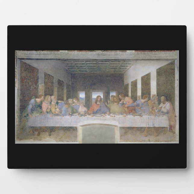 Plaque Photo La Dernière Cène, 1495-97 (fresque) (Devant)