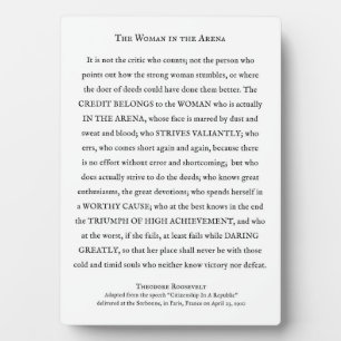 Plaque Photo La Femme dans l'arène don d'inspiration femmes