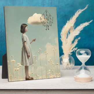Plaque Photo La Fille et son Cerf-Volant Clé | Art de Table de